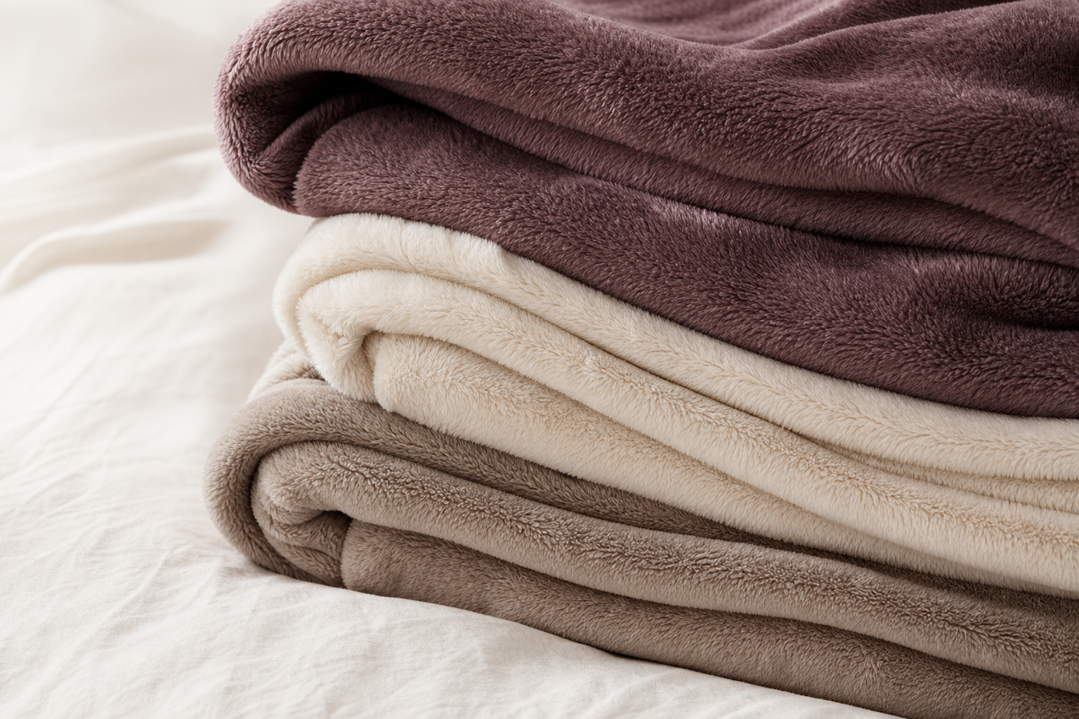 Close detail of plush POPTEX blanket fabric